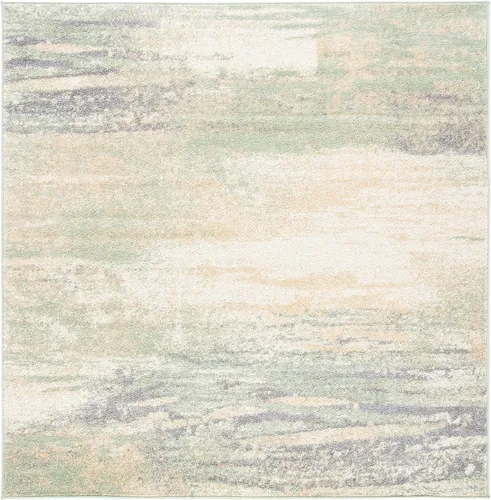 Miniatura 74 de SAFAVIEH, colección Adirondack - Alfombra de 6 x 9 pies, plateada/multicolor, abstracta, moderna, no desprende pelo, de fácil cuidado, para zonas