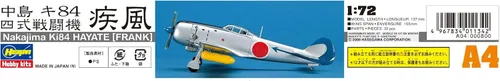 Miniatura 5 de Hasegawa Nakajima Ki84 Hayate (Frank) (Modelo de plástico) 1/72 Air Plane A4