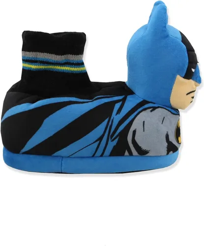 Miniatura 5 de DC Comics Batman - Pantuflas de felpa 3D para niños pequeños, Azul