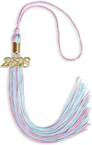 Miniatura 160 de Endea Graduation - Borla de doble color mixto con fecha dorada (negro/dorado antiguo, 2021)