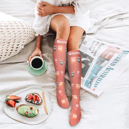 Miniatura 86 de 6 Pack Copper Compression Socks for Women and Men Circulation-Best Support for Medical, Running,Nursing,Athletic