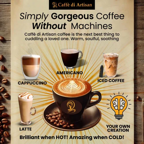 Miniatura 4 de Caffè di Artisan Cápsulas de café líquido de una sola porción que cambian el juego – Brezè – Tostado oscuro Intensidad – Fuerte, sin máquina. Todo