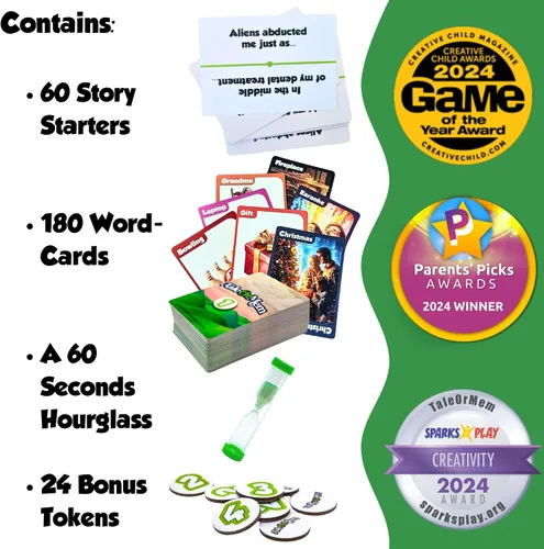 Miniatura 3 de Dos juegos de cartas únicos y familiares para niños y adultos, juego de cartas de estrategia y un juego de memoria de narración de historias