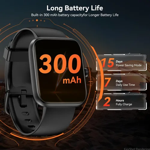 Miniatura 7 de Reloj inteligente con Alexa incorporado, pantalla táctil HD de 1.83 pulgadas, notificaciones/llamadas Bluetooth, impermeabilidad IP68, más de 120