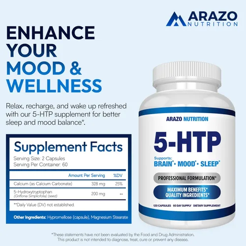 Miniatura 2 de Suplemento 5-HTP 0.007 oz, 120 cápsulas, BioScience Nutrition