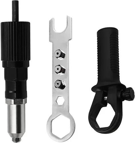 Miniatura 2 de TANIQIACA Kit adaptador de remachador eléctrico, juego de convertidor de pistola de remache de taladro, accesorios de herramientas de mano de metal
