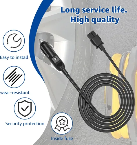 Miniatura 5 de 13FT N506585 para cable inflador DeWalt, reemplazo para fuente de alimentación del inflador DCC020IB