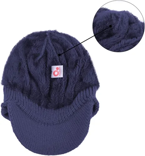 Miniatura 30 de Janey&Rubbins Gorro de punto diario con orejeras con forro polar y calavera
