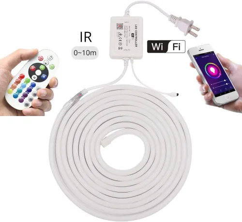 Miniatura 8 de Luces LED de neón, control remoto inteligente WiFi 110-130V RGB regulable, impermeable, 5050 60 LED/m, compatible con Alexa, Google Home, iOS