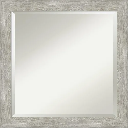 Miniatura 40 de Amanti Art Espejo de baño gris para sobre el fregadero, espejo rectangular gris rústico de corteza de 25 x 21 pulgadas, marco rústico de campo