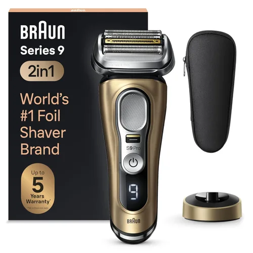 Miniatura 5 de Braun Maquinilla de afeitar eléctrica para hombres, Series 9 Pro 9465cc Afeitadora eléctrica de lámina húmeda y seca con recortadora de barba