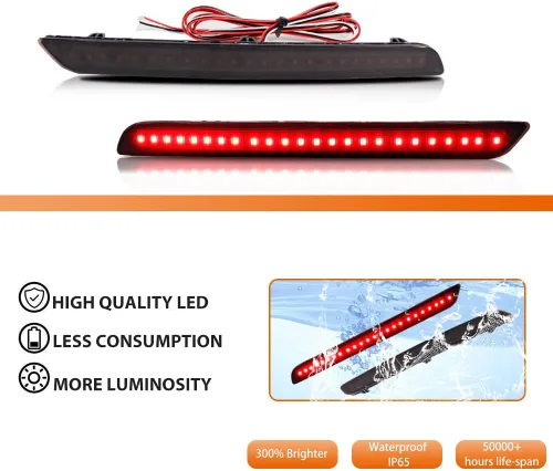 Miniatura 2 de ADIIL 2 unids lente ahumada LED rojo luz antiniebla trasera parachoques reflectores freno luces traseras para 2020 2021 2022 Toyota GR Supra 2020