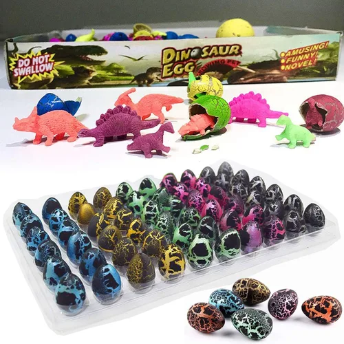 Miniatura 8 de 60 huevos de dinosaurio para incubar para niños, regalos de fiesta, regalos de Navidad para nietos, huevos de dinosaurio novedosos para crecer