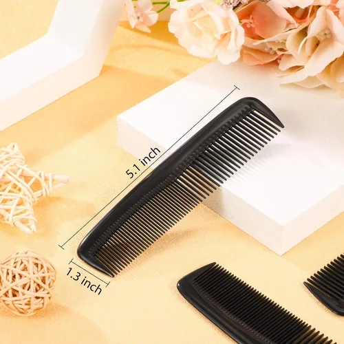 Miniatura 5 de Leinuosen Juego de 24 peines de plástico para el cabello, para mujeres y hombres, aderezo fino, peine de bolsillo de tamaño mini de viaje a granel