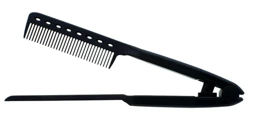 V TYPE Cepillo de peine alisador de pelo Plano Secador Herramienta de peinado alisador de pelo Peine para cabello nudoso - Peine de queratina para
