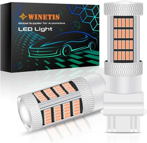 Miniatura 11 de Recién actualizado T25 cuña 3156 3157 focos LED, luces de señal de giro amarilla ámbar, 3157A 3457NA 4157NAK 5702AK 360° súper brillante 3156A 3056