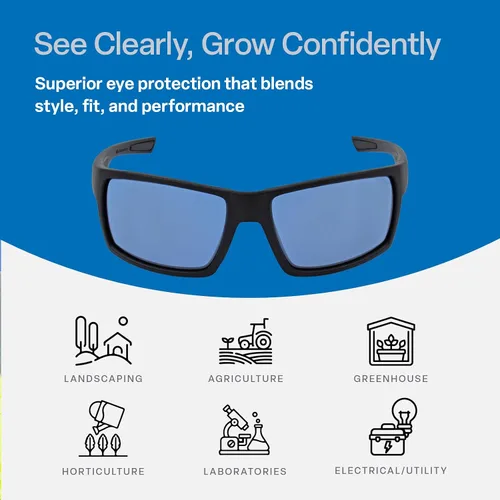 Miniatura 7 de Bullhead Safety Sawfish - Gafas para sala de cultivo con lentes bloqueadores HPS, protección ocular completa para uso en horticultura y jardinería