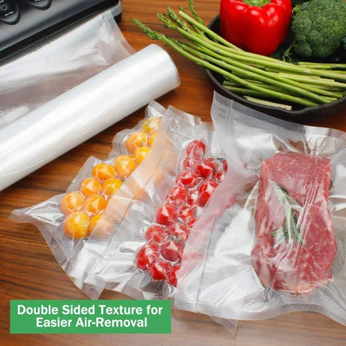 Miniatura 4 de Rollos de bolsas selladoras al vacío compatibles con FoodSaver, paquete de 2 rollos de 11 pulgadas x 25 pies y 2 unidades de 8 x 25 pies