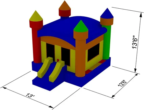 Miniatura 8 de Castillo inflable, de grado comercial, para saltar, con sopladora de HQ