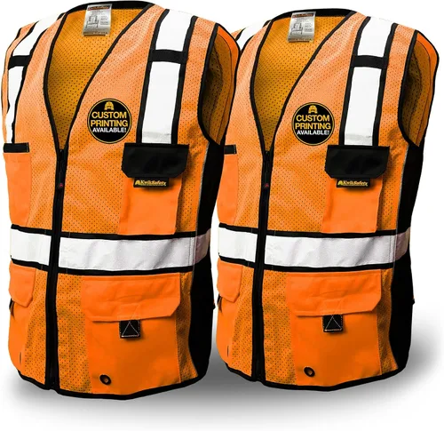 Miniatura 11 de KwikSafety - Charlotte, NC - RoadBOSS Econ & Chaleco de Seguridad Premium Clase 2 Chaleco Reflectante ANSI OSHA Chaleco de Seguridad para Hombres