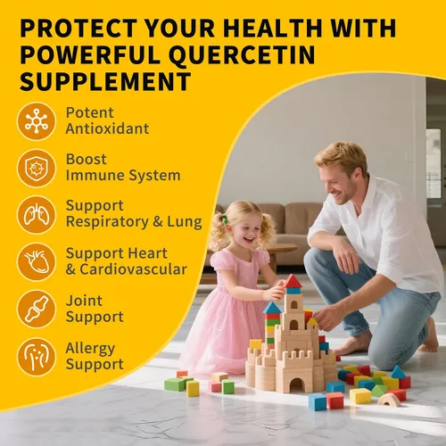 Miniatura 5 de Quercetina liposomal con gotas líquidas de bromelina para Kis & Aldult- mayor absorción, suplementos de quercetina 700 mg con bromelina saúco zinc