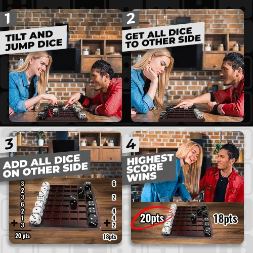 Miniatura 2 de Dittle™- Batalla de Dados Juegos de Dados para 2 Jugadores para Adultos Juegos de Mesa para Adultos para 2 Jugadores Mejor Juego para Dos