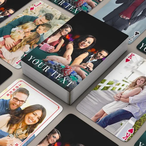 Miniatura 6 de Naipes personalizados con foto, baraja de cartas personalizadas de 2 caras, imprime 46 diseños, imágenes y crea tu propio regalo personalizado