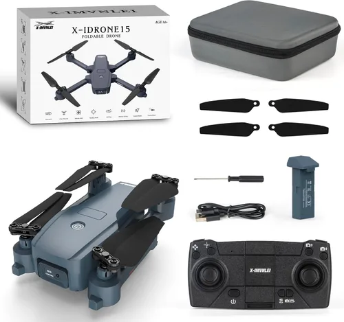 Miniatura 6 de Drone con cámara para adultos y principiantes, dron de 5 GHz con lente ajustable eléctricamente de 90°, control de gestos, vuelo de trayectoria