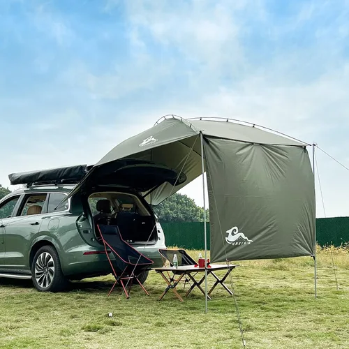 Tienda de campaña para maletero de SUV con toldo, impermeable 3000MM UPF 50+, toldo con sombra para maletero para SUV/furgoneta/MPV/CUV de tamaño