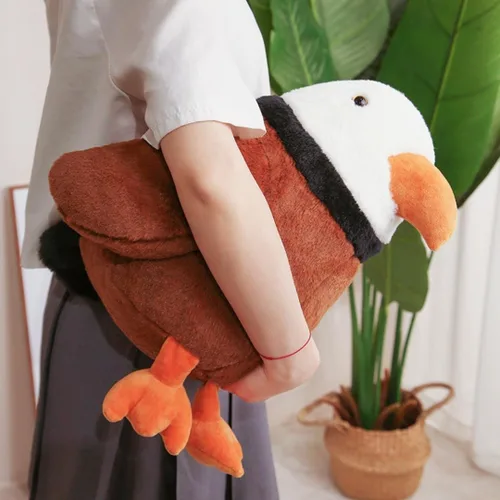 Miniatura 2 de Peluche grande de águila calva – Animal de peluche de águila de 11.8 pulgadas – Juguete de almohada de felpa y blando – Lindo juguete de peluche