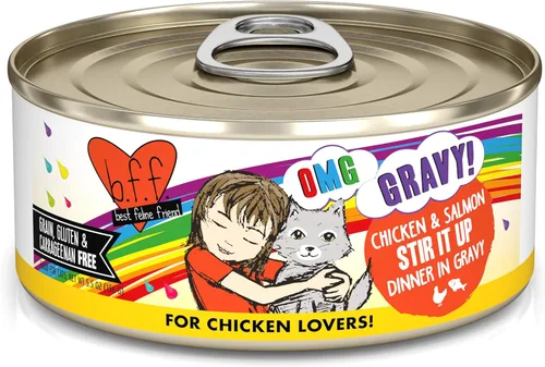 Miniatura 20 de Weruva B.F.F. OMG - Best Feline Friend Oh My Gravy!, Chicken Cloud 9 con pollo en salsa, lata de 2.8 onzas (paquete de 12)