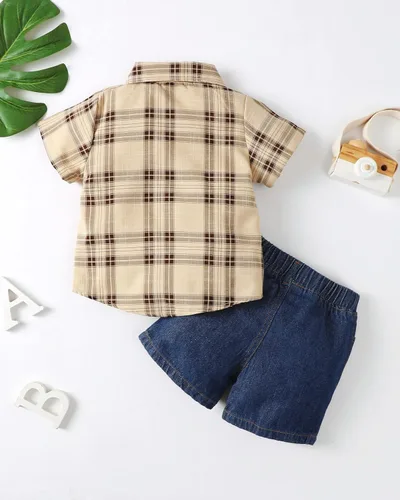 Miniatura 21 de Conjunto de ropa de verano para bebé y niño, camiseta de manga corta de algodón, pantalones cortos de dinosaurios, conjunto de ropa para niño