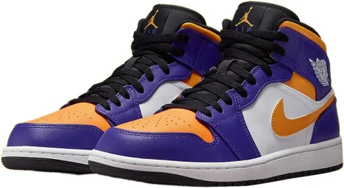 Miniatura 3 de Jordan Air Jordan 1 Mid DQ8426 517 Lakers para hombre, talla 8.5, Kleur Als Op Fotos