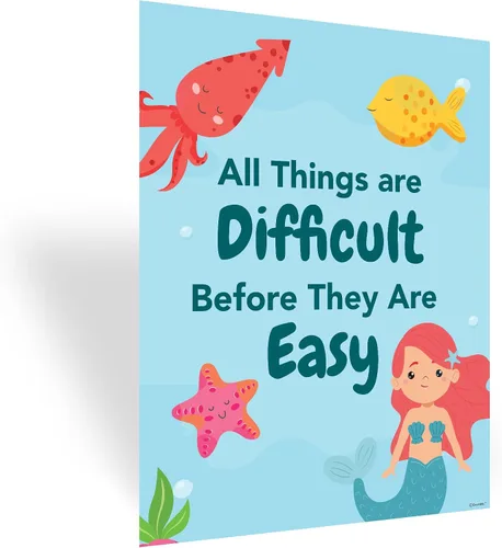Miniatura 3 de Decorably 15 carteles inspiradores laminados mate para la escuela, pasillos, tablones de anuncios