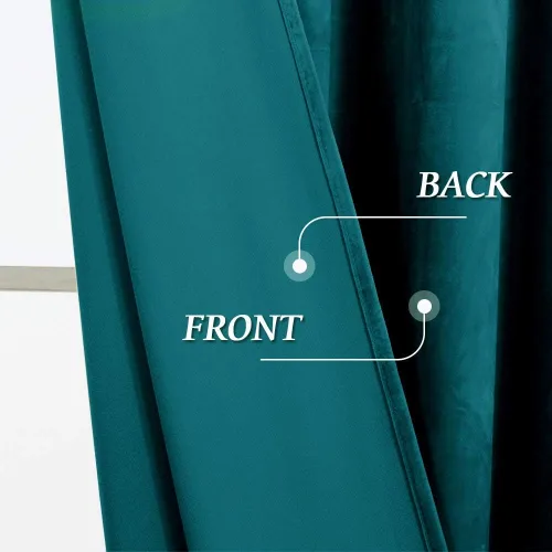 Miniatura 11 de RYB HOME Cortinas opacas de terciopelo para dormitorio, aislamiento térmico, privacidad, luz solar, bloqueo de calor, cortinas lujosas con bolsillo