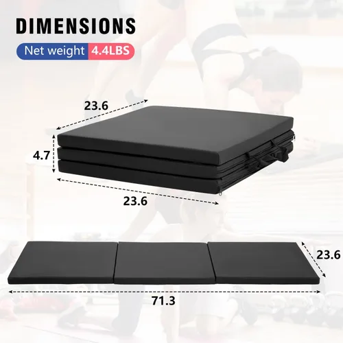 Miniatura 7 de Tapete de yoga grueso de 2 pulgadas para gimnasio en casa, ejercicio, gimnasia, volteras, pilates, equipo de danza, tapete de juego de espuma