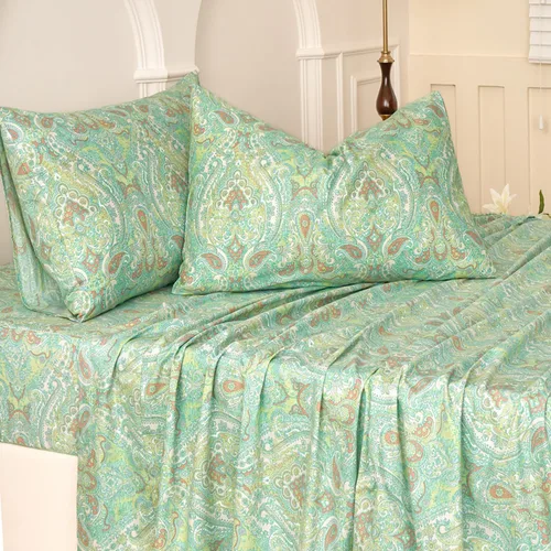 Miniatura 12 de Juego de sábanas de cama floral azul 100% algodón percal tamaño King, diseño vintage chic shabby, con patrón de peonía, ropa de cama suave y Monet