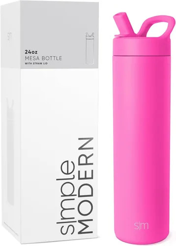 Miniatura 48 de Simple Modern Botella de agua con tapa de pajilla Termo de acero inoxidable aislado Botellas de agua reutilizables para viajes para gimnasio