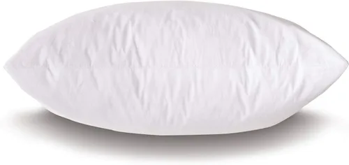 Miniatura 5 de Almohada cuadrada de 17 x 17 pulgadas, hipoalergénica, de lujo, 100% de plumas pequeñas, funda de algodón 100% batista, nunca envasada al vacío, sin