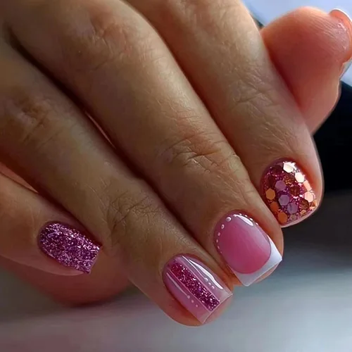 Miniatura 9 de Uñas postizas cuadradas cortas a presión, diseño de ojo de gato rojo, uñas postizas cortas con pegamento brillante, uñas postizas acrílicas
