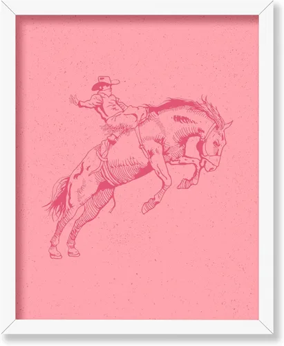 Miniatura 76 de Poster Master Póster de Rodeo marrón – Estampado retro de vaquero sobre caballo – Arte de vaquero – Arte occidental – Arte del salvaje oeste