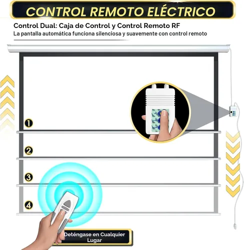 Miniatura 5 de Pantalla de proyector motorizada de 110 pulgadas, pantalla de películas para interiores y exteriores, pantalla de proyector eléctrica 16:9 de 110