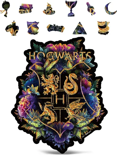 Miniatura 9 de CRAFTHUB Rompecabezas de Harry Potter – Castillo de Hogwarts A3 – Rompecabezas de madera para adultos – 155 piezas de formas únicas – Mercancía