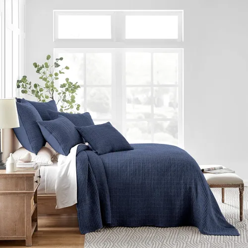 Miniatura 105 de Levtex Home Mills Waffle - Juego de colcha King (122 x 106 pulgadas) con 2 fundas de almohada (36 x 20 pulgadas) - Rubor - Juego de colcha de Blush
