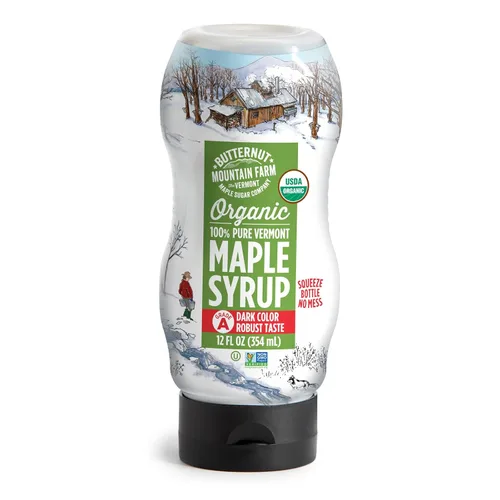Miniatura 12 de Butternut Mountain Farm Pure Vermont - Jarabe de arce, orgánico, grado A, ámbar rico, botella de 12 onzas, fácil de apretar (paquete de 2)