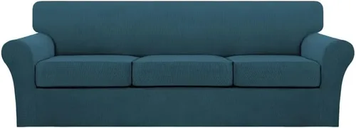 Miniatura 85 de Turquoize 2 fundas para sillas de sala de estar, funda de sofá con fundas de cojín individuales, funda de muebles para sillas (silla, beige biscotti)