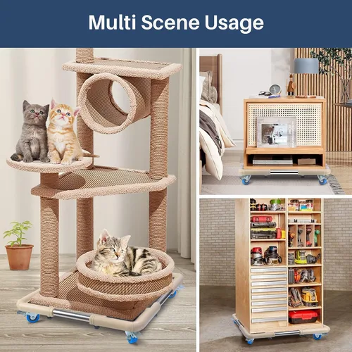Miniatura 6 de SPACECARE Soporte para Mini Nevera Mueble Carrito Móvil con 4 Ruedas con Seguro - Base Ajustable Soporte para Refrigerador Lavadora Carrito Móvil