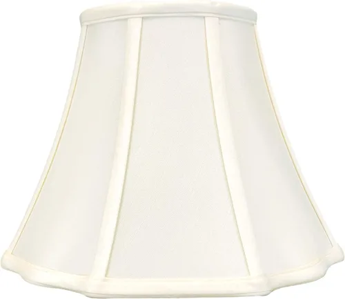 Miniatura 2 de Royal Designs, Inc. BSO-701-18EG Pantalla de lámpara básica de esquina exterior festoneada con base acampanada, 10 x 18 x 13, cáscara de huevo
