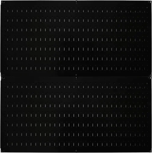 Tablero horizontal para herramientas de garaje para pared, dos tablas de 32 pulgadas de ancho x 16 pulgadas de alto, fáciles de instalar Negro