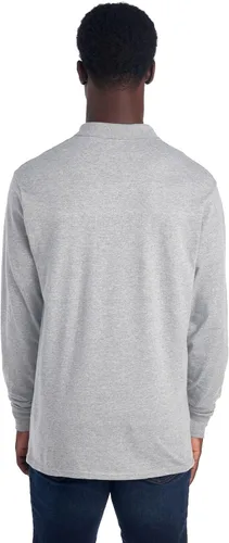 Miniatura 3 de Jerzees Polo de manga larga para hombre y hombre, mezcla de algodón, cierre de dos botones, ajuste regular, tallas S-2X